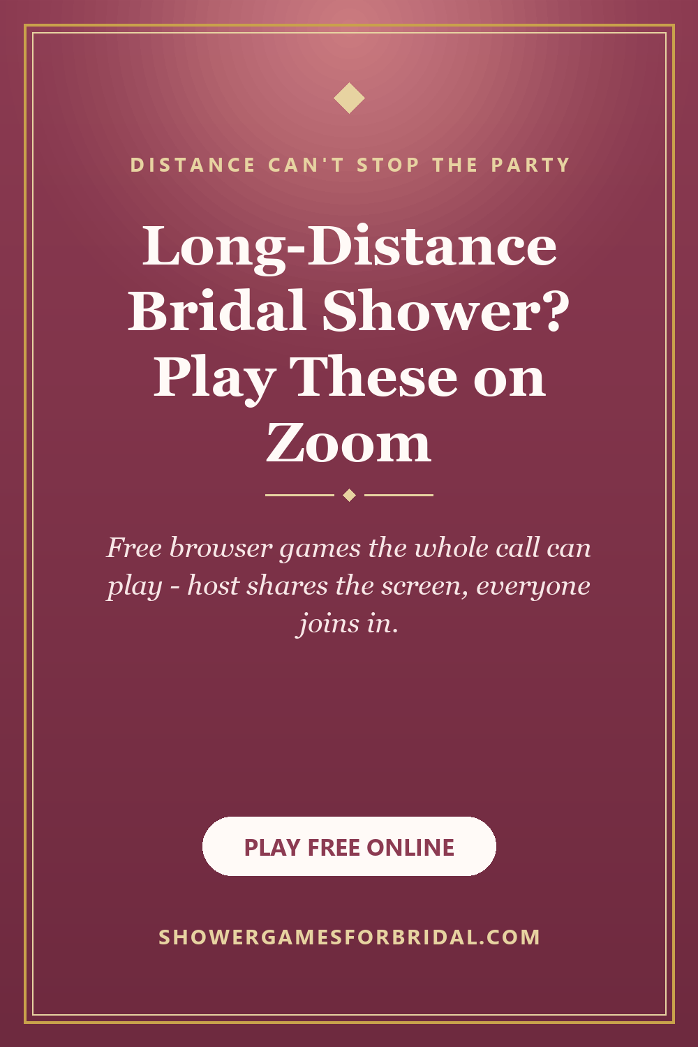 Long-distance bridal shower games to play on Zoom